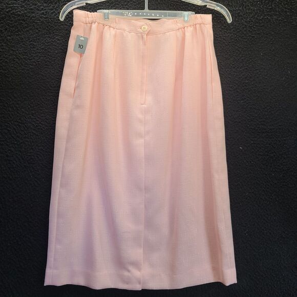 Vintage Atrium Collection 2pc Set Pink Size 10 Polyester Blend Blazer And Skirt - Picture 12 of 15